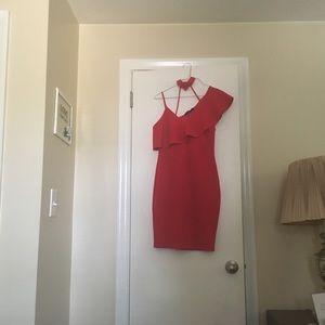 Sabora  mini dress. Red color.